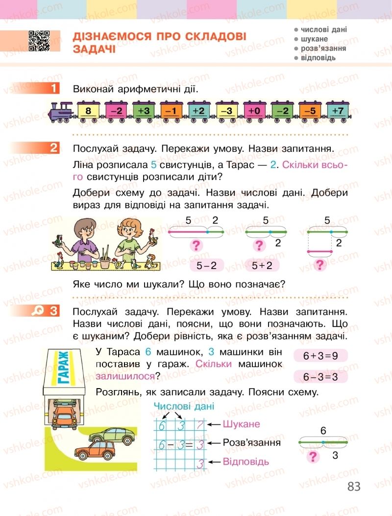 Страница 83 | Підручник Математика 1 клас С.О. Скворцова, О.В. Онопрієнко 2018