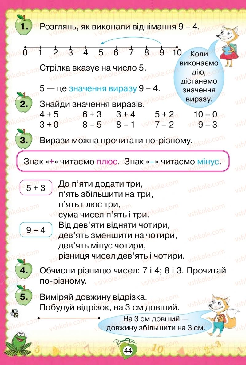 Страница 44 | Підручник Математика 1 клас Н.П. Листопад 2018