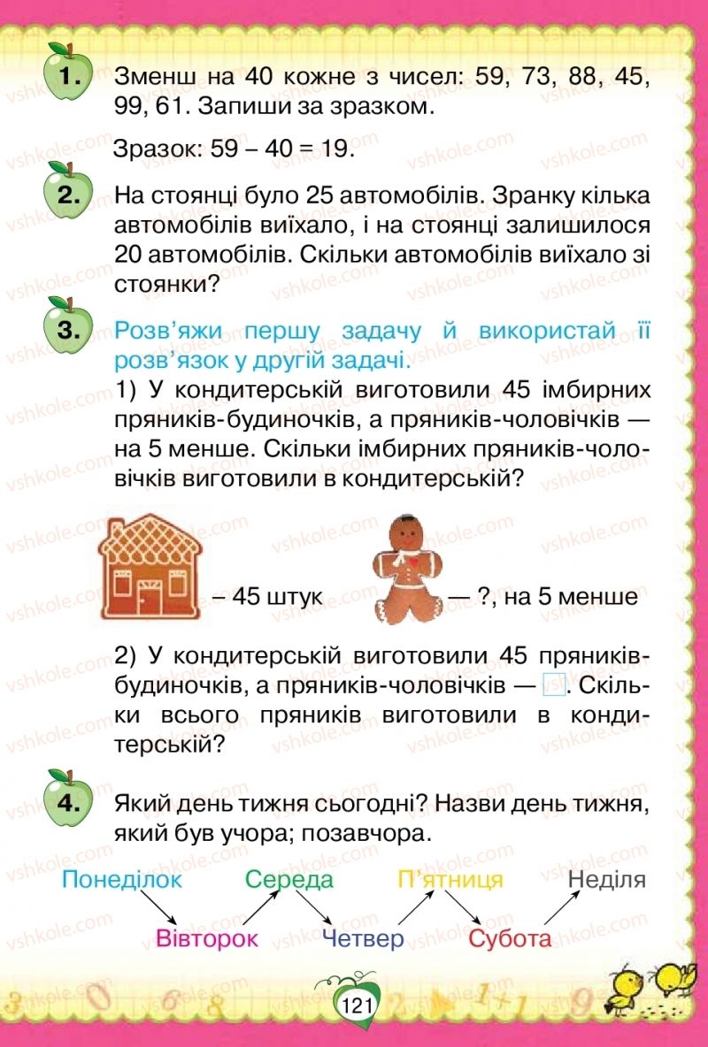Страница 121 | Підручник Математика 1 клас Н.П. Листопад 2018