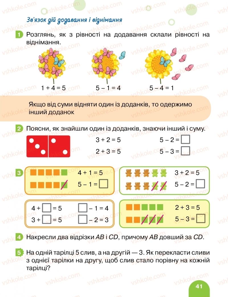 Страница 41 | Підручник Математика 1 клас С.П. Логачевська, Т.А. Логачевська, О.А. Комар 2018