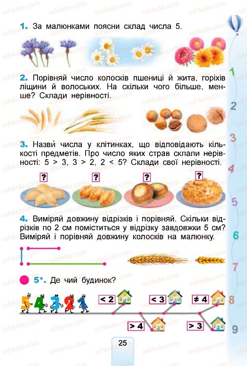 Страница 25 | Підручник Математика 1 клас  Г.П. Лишенко, С.С. Тарнавська, К.О. Лишенко 2018