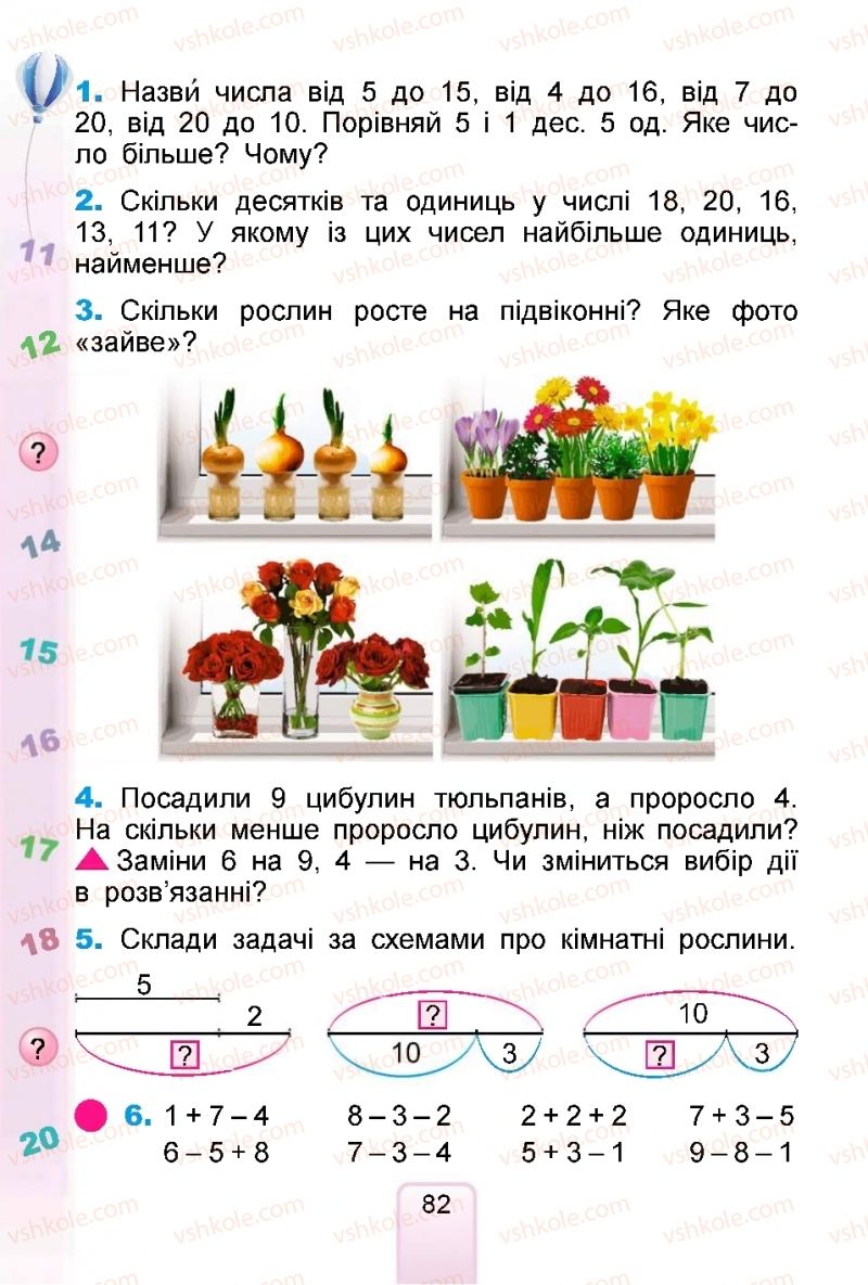 Страница 82 | Підручник Математика 1 клас  Г.П. Лишенко, С.С. Тарнавська, К.О. Лишенко 2018