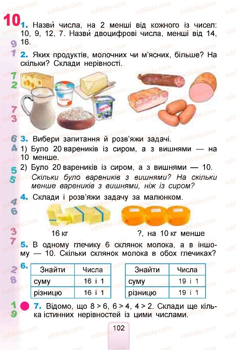 Страница 102 | Підручник Математика 1 клас  Г.П. Лишенко, С.С. Тарнавська, К.О. Лишенко 2018