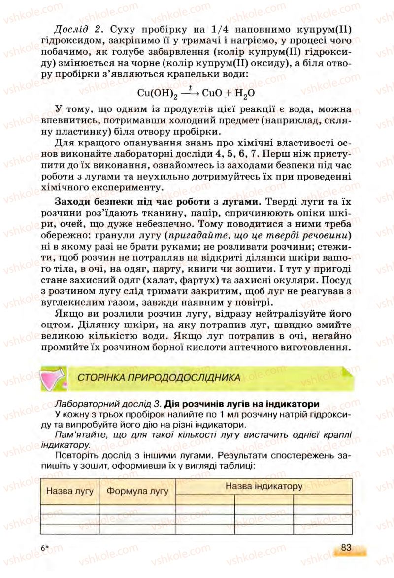 Страница 83 | Підручник Хімія 8 клас О.Г. Ярошенко 2008