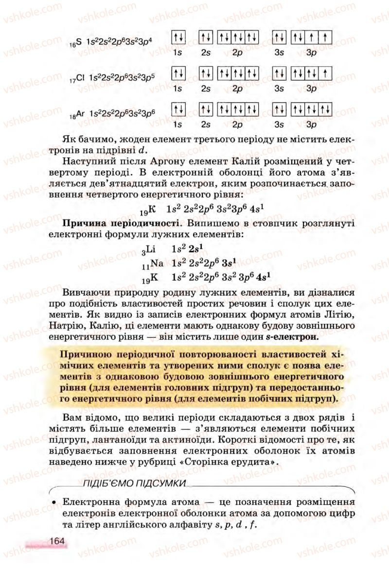 Страница 164 | Підручник Хімія 8 клас О.Г. Ярошенко 2008