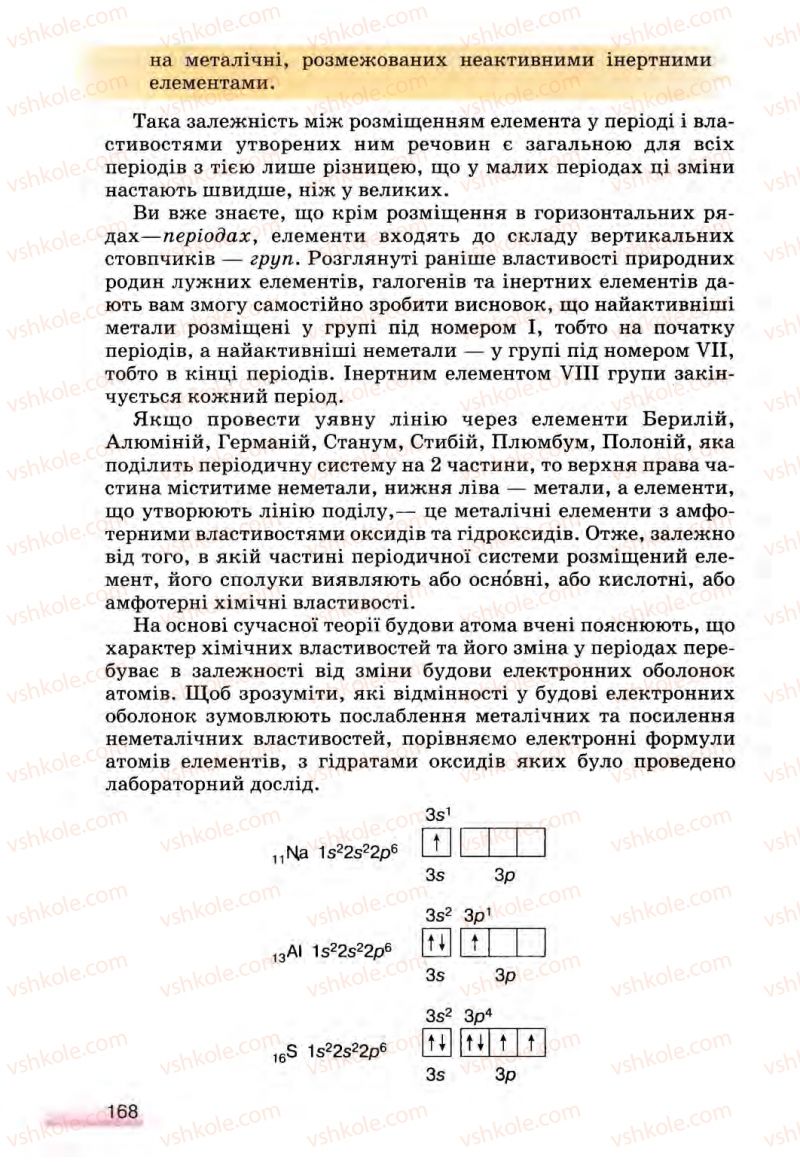 Страница 168 | Підручник Хімія 8 клас О.Г. Ярошенко 2008