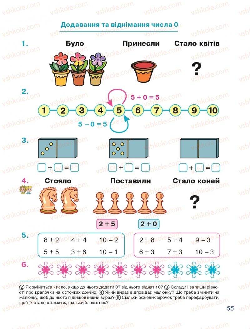 Страница 55 | Підручник Математика 1 клас Н.О. Будна 2018