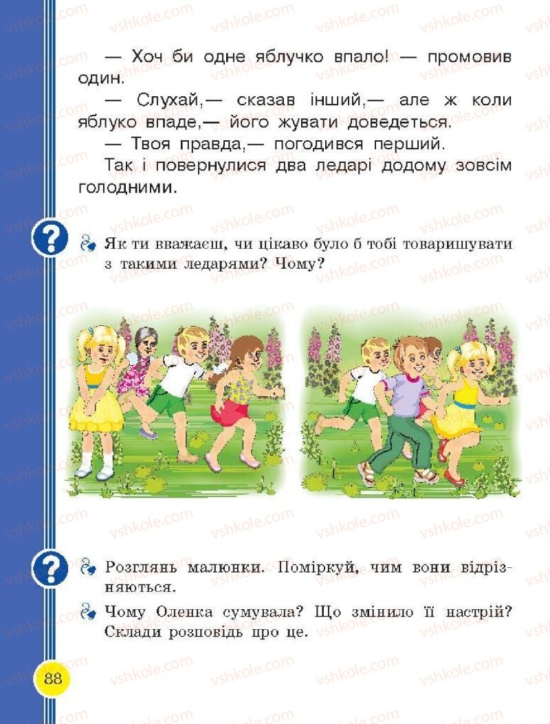 Страница 88 | Підручник Буквар 1 клас Н.О. Воскресенська, І.В. Цепова 2018 2 частина
