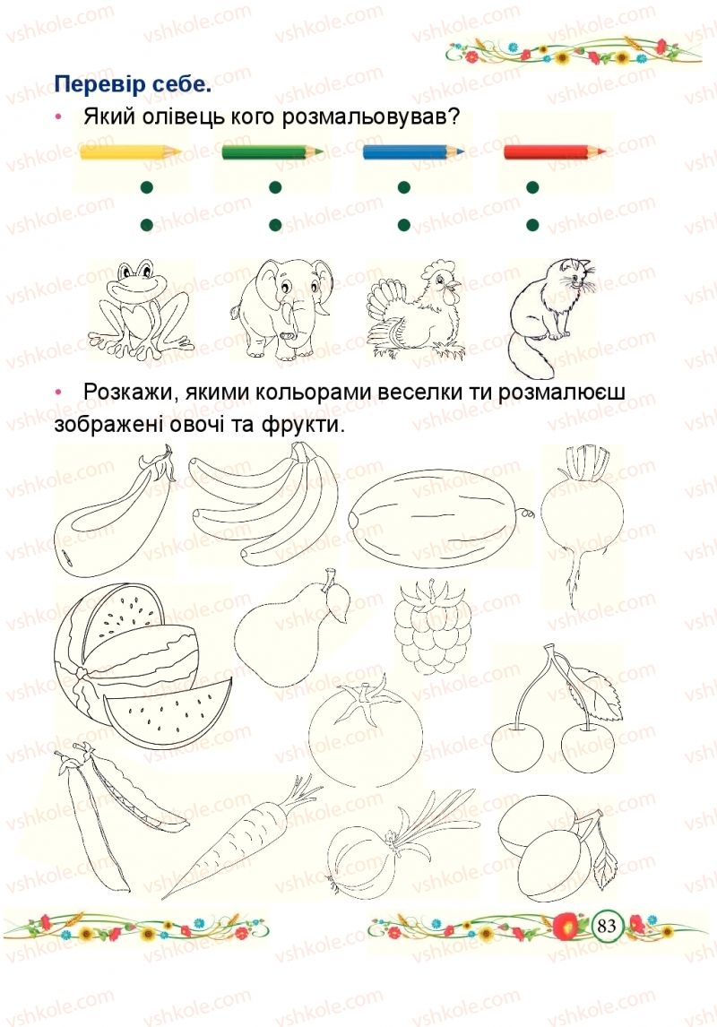 Страница 83 | Підручник Буквар 1 клас Н.М. Кравцова, О.Д. Придаток 2018 2 частина