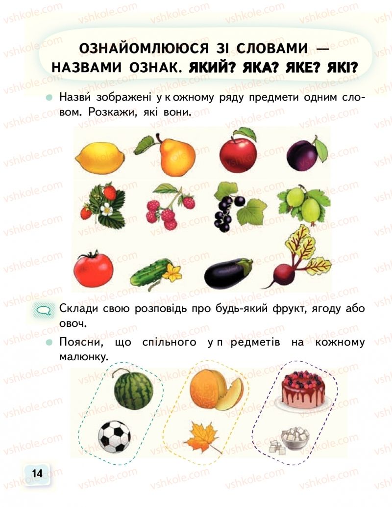 Страница 14 | Підручник Буквар 1 клас М.С. Вашуленко, О.В. Вашуленко 2018 1 частина