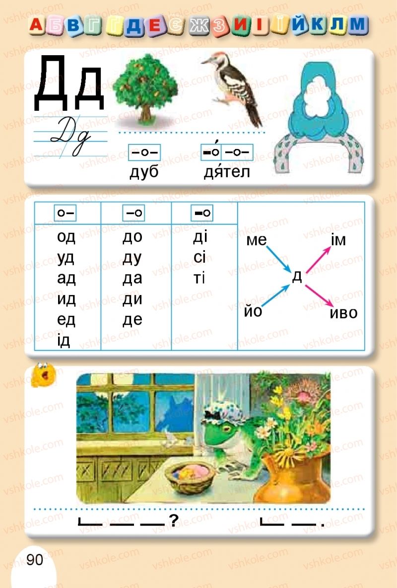 Страница 90 | Підручник Буквар 1 клас С.С. Тарнавська, В.О. Науменко 2018 1 частина