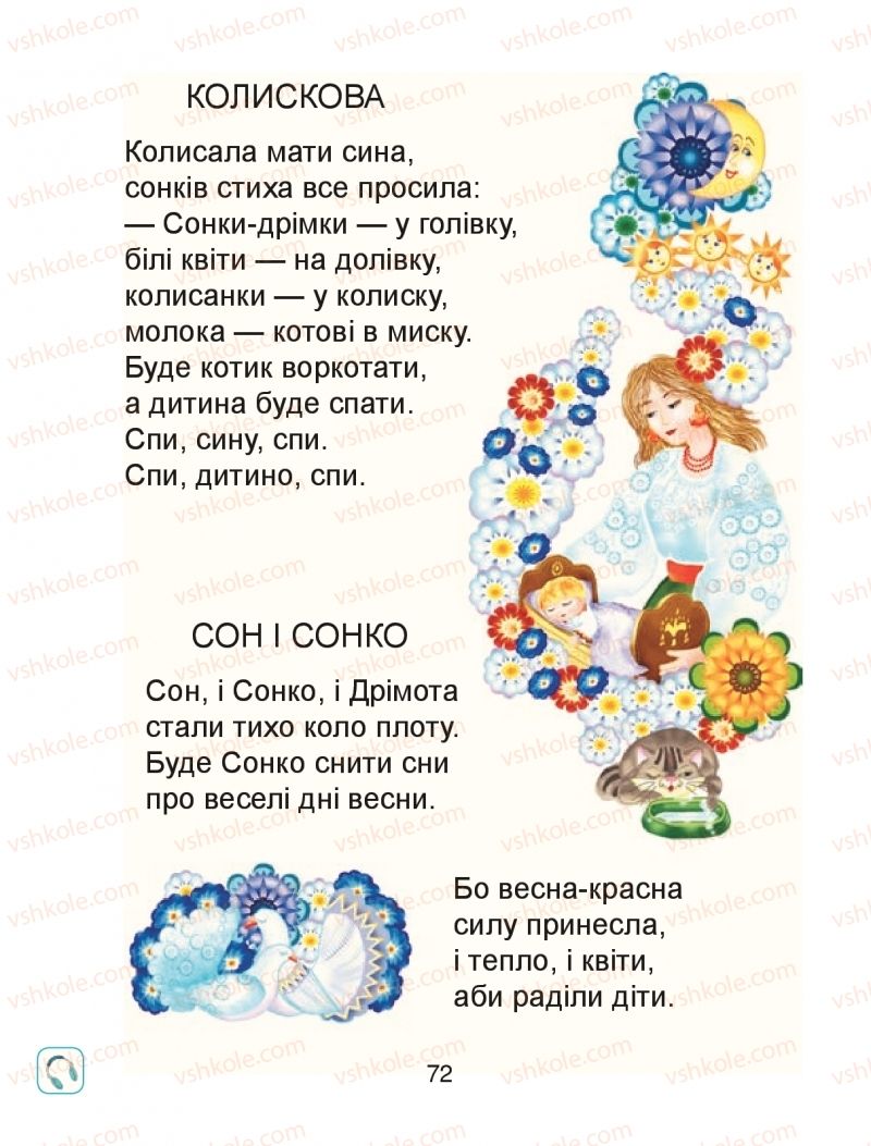 Страница 72 | Підручник Буквар 1 клас М.І. Чумарна 2018 1 частина