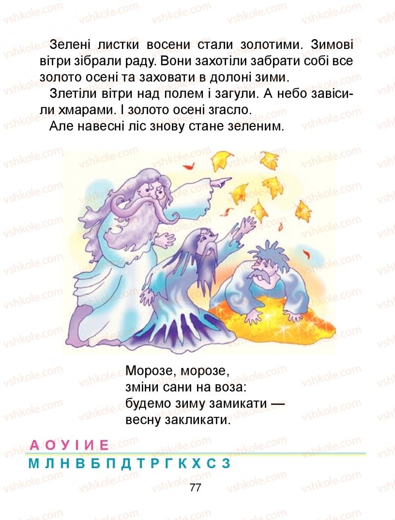 Страница 77 | Підручник Буквар 1 клас М.І. Чумарна 2018 1 частина