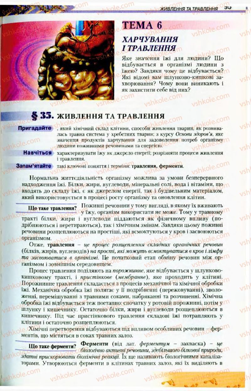 Страница 95 | Підручник Біологія 9 клас Н.Ю. Матяш, М.Н. Шабатура 2009