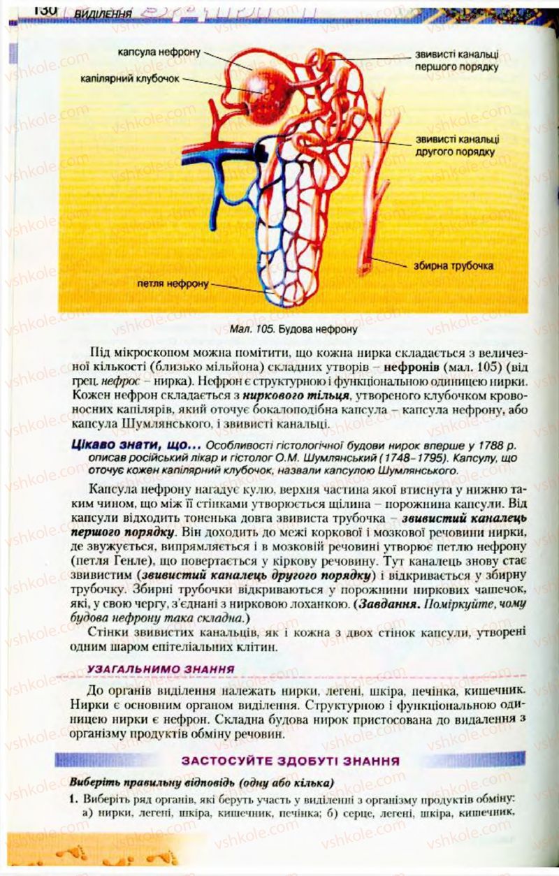 Страница 130 | Підручник Біологія 9 клас Н.Ю. Матяш, М.Н. Шабатура 2009
