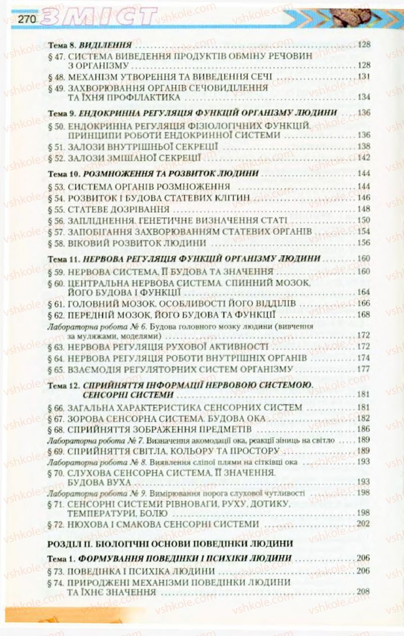 Страница 270 | Підручник Біологія 9 клас Н.Ю. Матяш, М.Н. Шабатура 2009