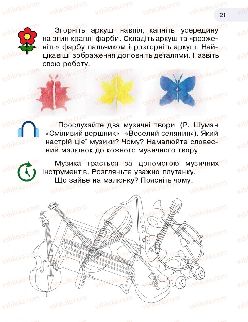 Страница 21 | Підручник Мистецтво 1 клас Т.Є. Рубля, Т.Л. Щеглова, І.Л. Мед 2018