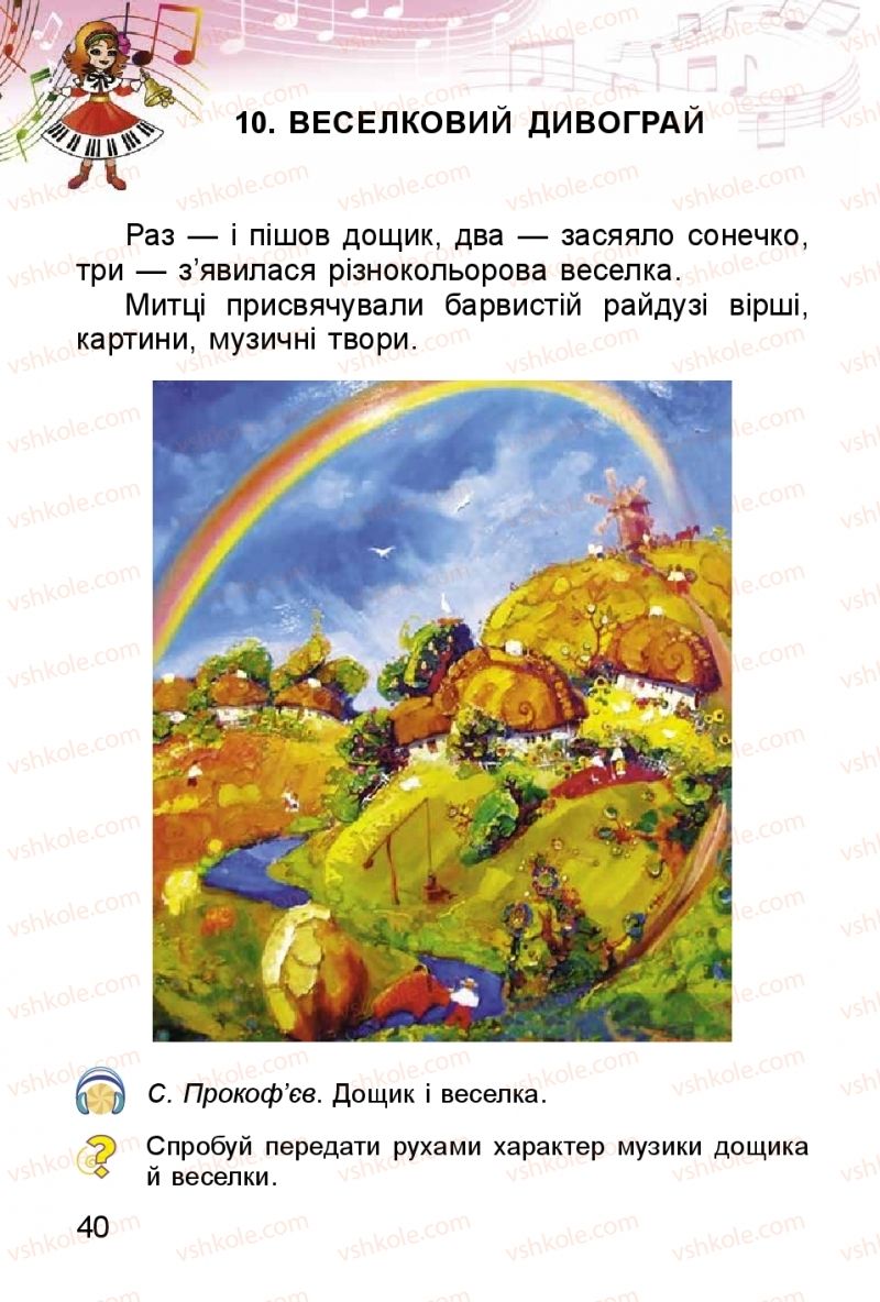 Страница 40 | Підручник Мистецтво 1 клас Л.М. Масол, О.В. Гайдамака, О.М. Колотило 2018