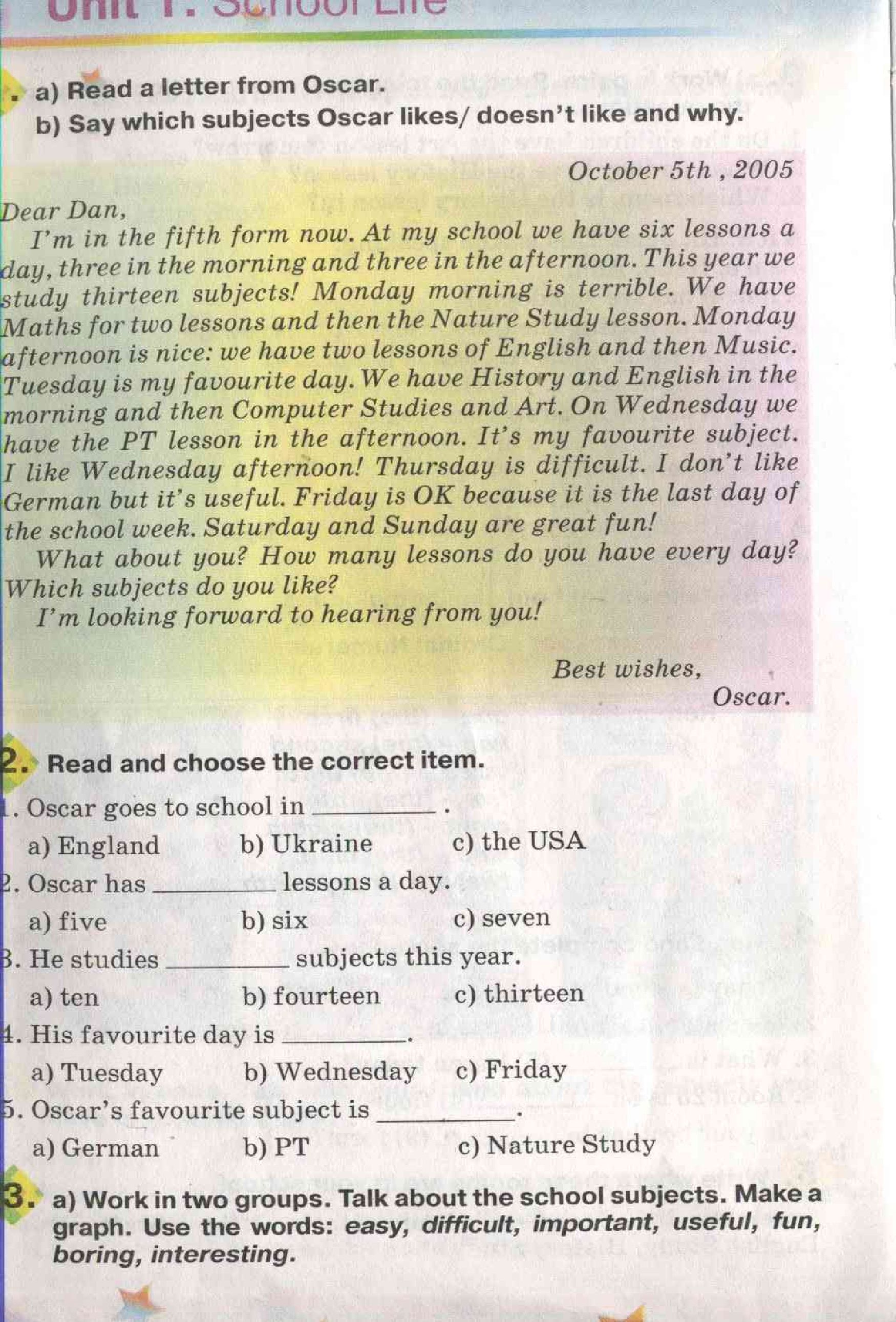 Страница 22 | Підручник Англiйська мова 5 клас А.М. Несвіт 2005