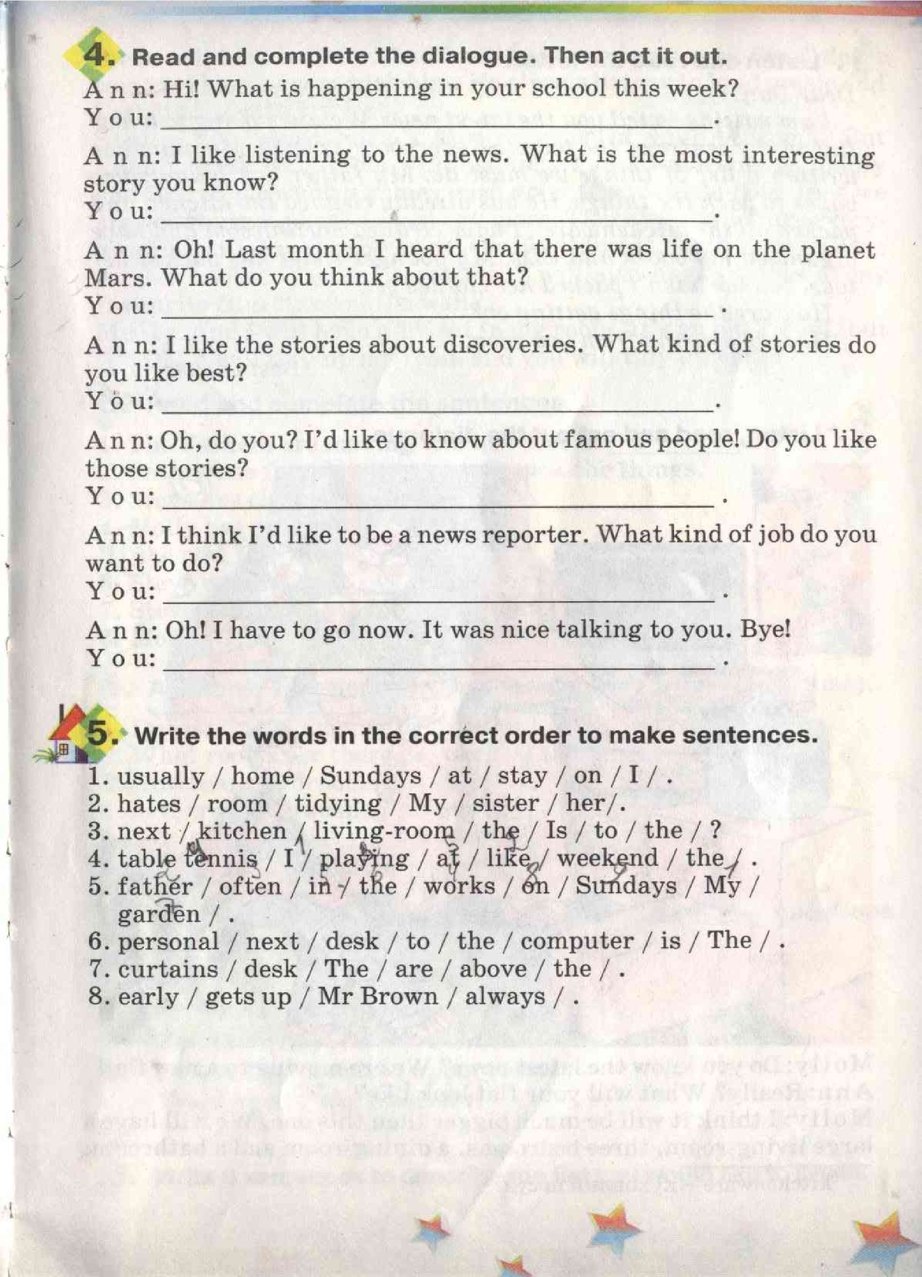 Страница 61 | Підручник Англiйська мова 5 клас А.М. Несвіт 2005