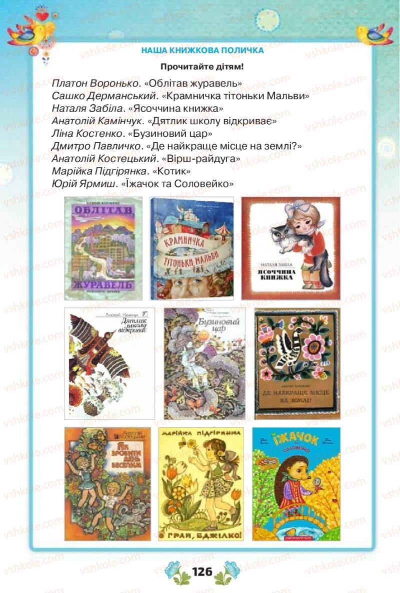 Страница 126 | Підручник Українська мова 1 клас Н.Т. Палій, М.М. Одинак, М.Л. Істратій 2018 1 частина