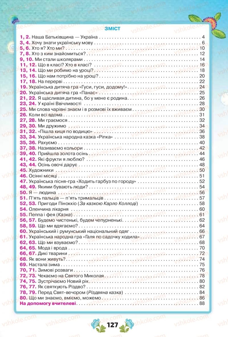 Страница 127 | Підручник Українська мова 1 клас Н.Т. Палій, М.М. Одинак, М.Л. Істратій 2018 1 частина