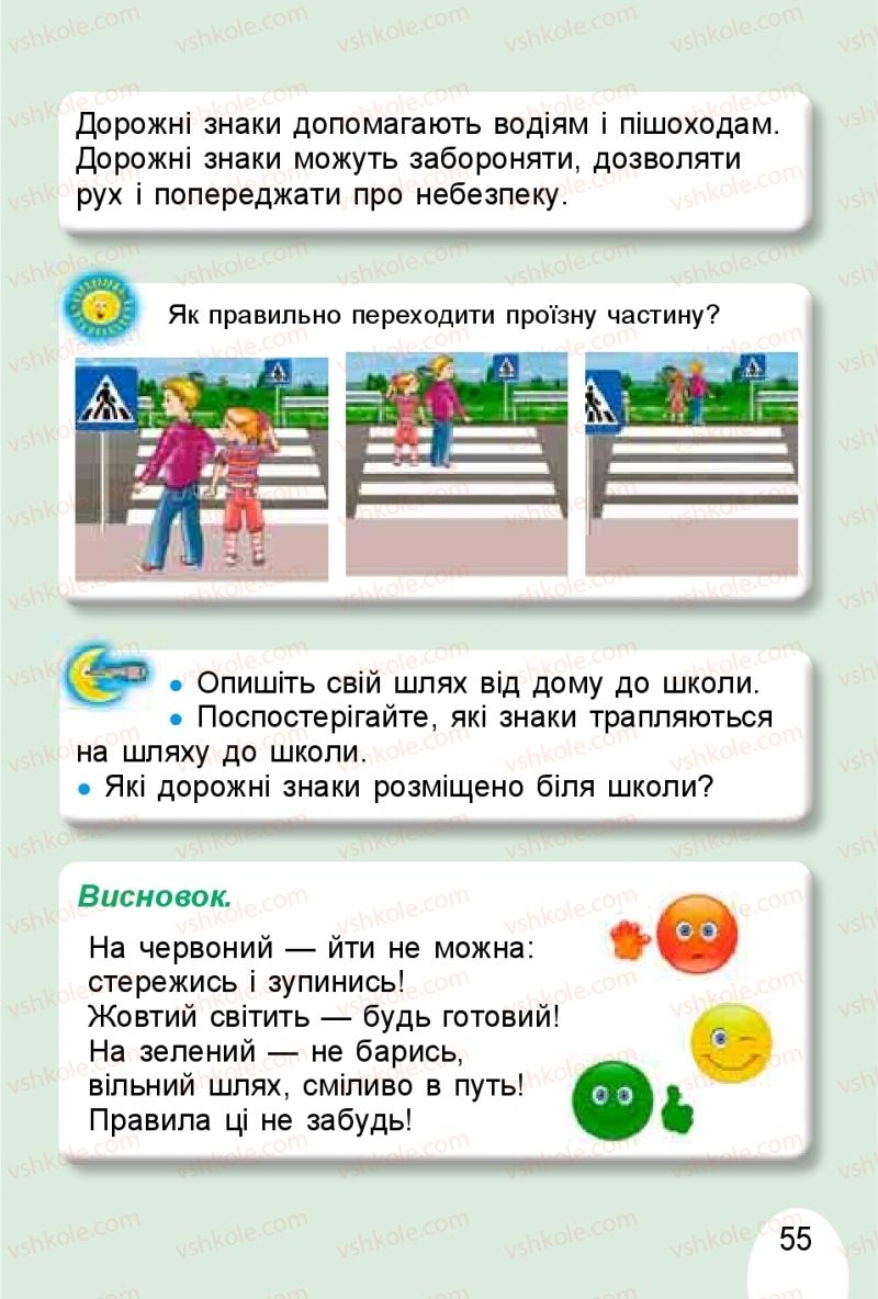 Страница 55 | Підручник Я досліджую світ 1 клас Т.Г. Гільберг, О.В. Гнатюк, Н.М. Павич 2018 1 частина