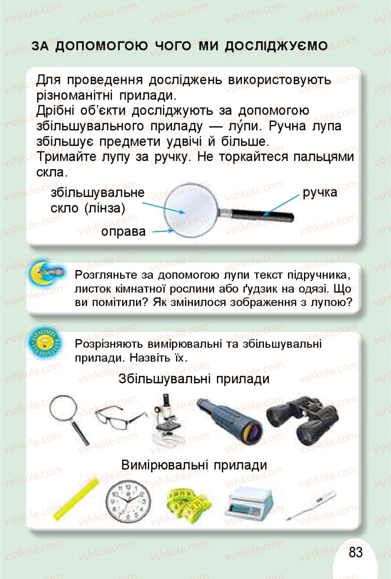 Страница 83 | Підручник Я досліджую світ 1 клас Т.Г. Гільберг, О.В. Гнатюк, Н.М. Павич 2018 1 частина