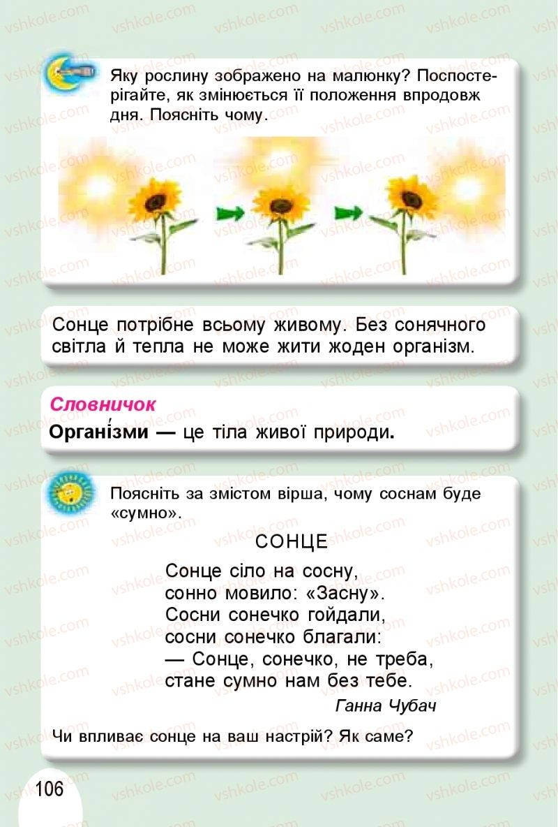 Страница 106 | Підручник Я досліджую світ 1 клас Т.Г. Гільберг, О.В. Гнатюк, Н.М. Павич 2018 1 частина