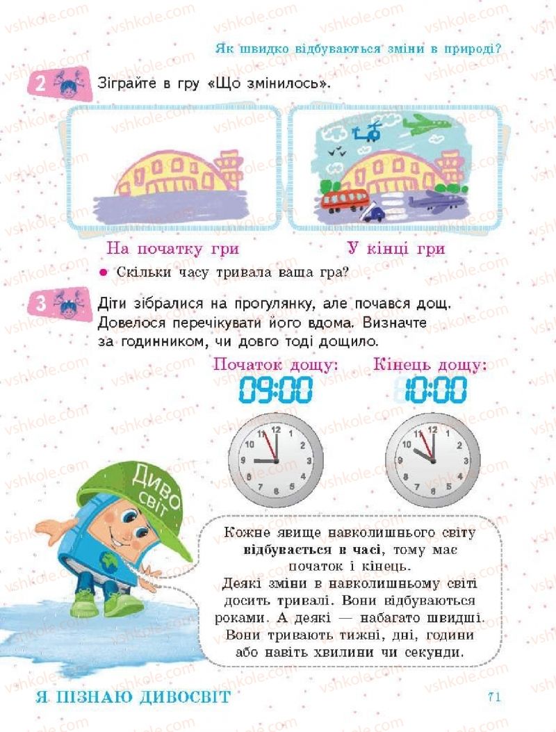 Страница 71 | Підручник Я досліджую світ 1 клас О.В. Тагліна, Г.Ж. Іванова 2018 1 частина