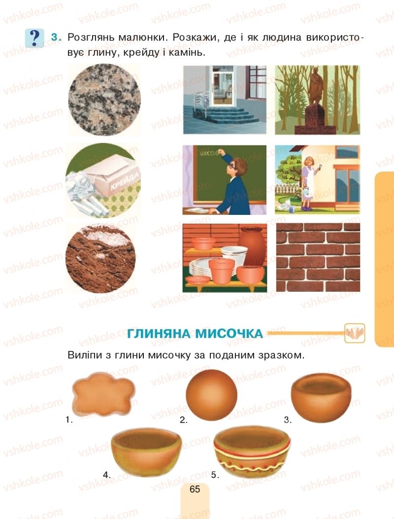 Страница 65 | Підручник Я досліджую світ 1 клас Н.О. Будна, Т.В. Гладюк, С.Г. Заброцька, Н.Б. Шост 2018 1 частина