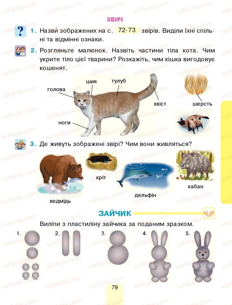 Страница 79 | Підручник Я досліджую світ 1 клас Н.О. Будна, Т.В. Гладюк, С.Г. Заброцька, Н.Б. Шост 2018 1 частина