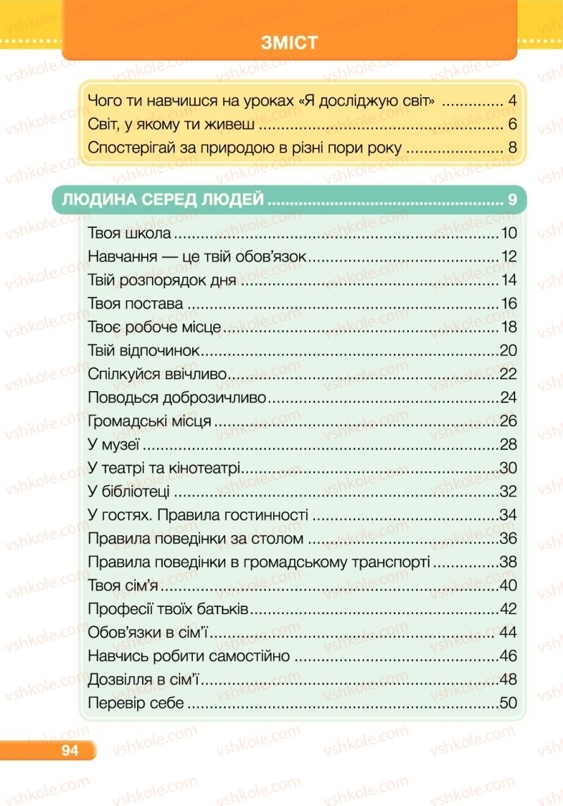 Страница 94 | Підручник Я досліджую світ 1 клас І.І. Жаркова, Л.А. Мечник 2018 1 частина