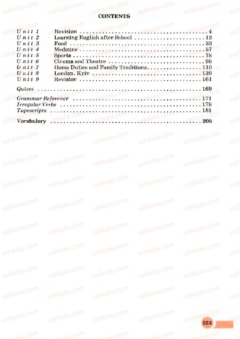 Страница 223 | Підручник Англiйська мова 7 клас Л.В. Биркун, Н.О. Колтко, С.В. Богдан 2007