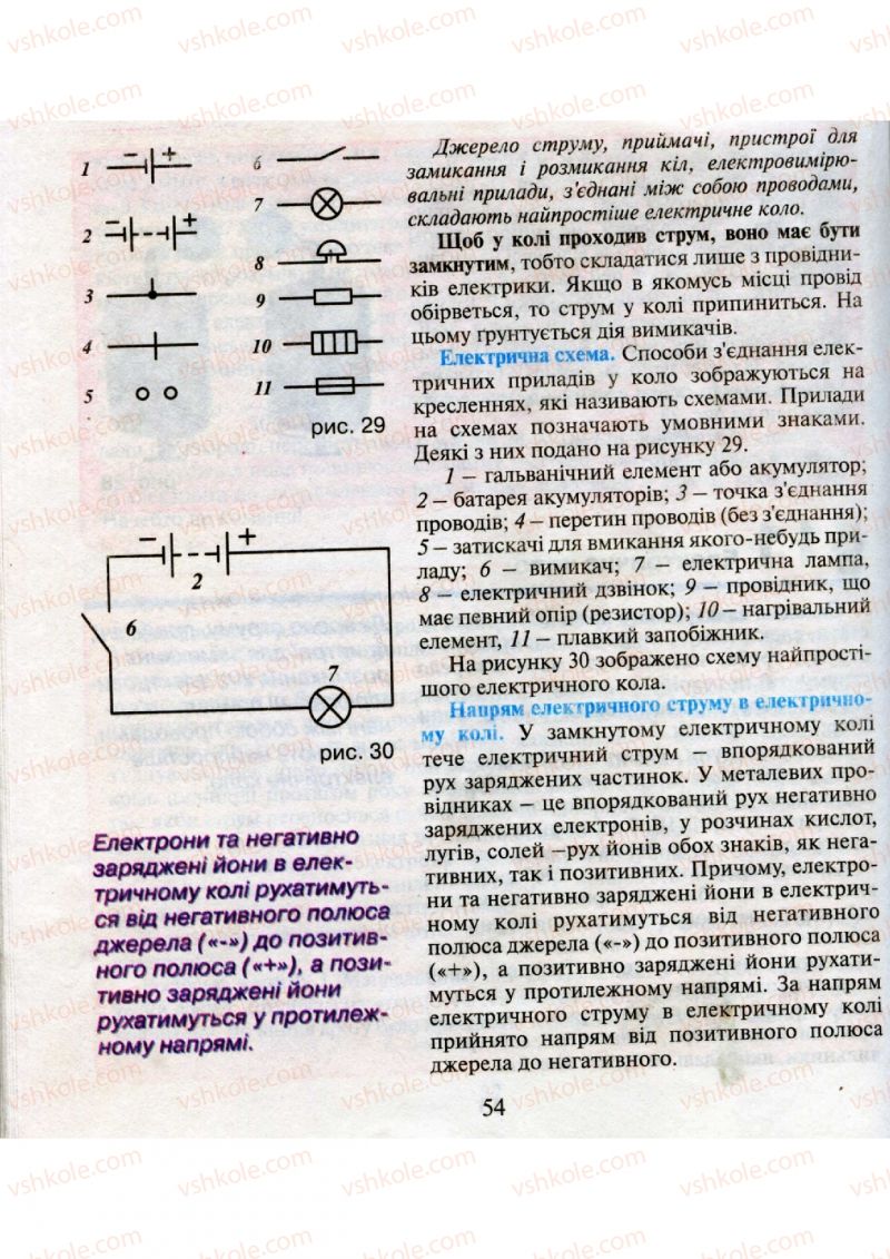 Страница 54 | Підручник Фізика 9 клас М.І. Шут, М.Т. Мартинюк, Л.Ю. Благодаренко 2009