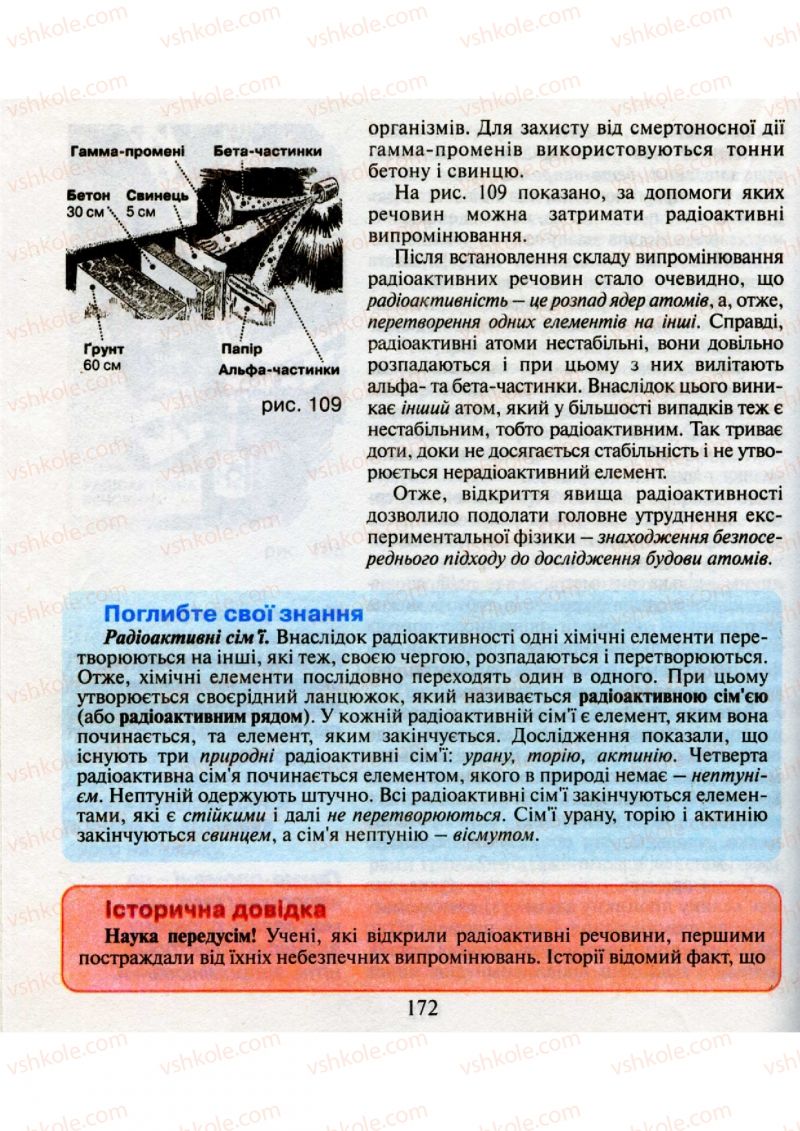 Страница 172 | Підручник Фізика 9 клас М.І. Шут, М.Т. Мартинюк, Л.Ю. Благодаренко 2009