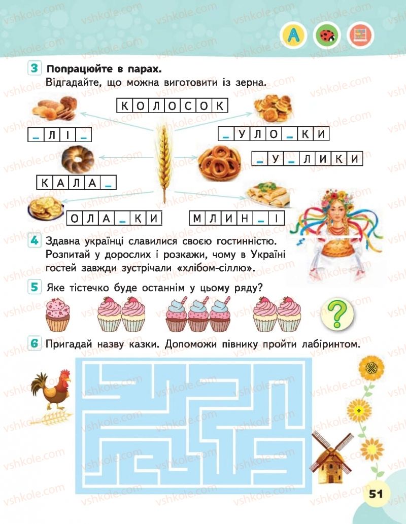 Страница 51 | Підручник Я досліджую світ 1 клас М.С. Вашуленко, В.Г. Бевз, Т.П. Єресько, О.Г. Трофімова 2018 1 частина