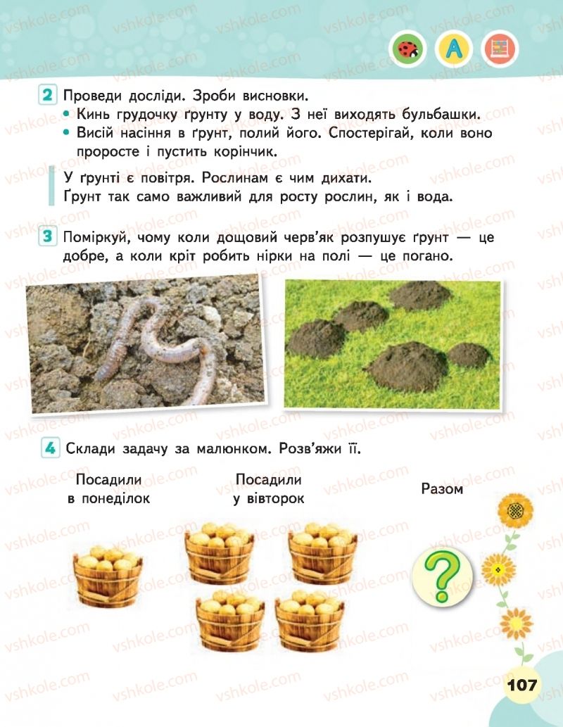 Страница 107 | Підручник Я досліджую світ 1 клас М.С. Вашуленко, В.Г. Бевз, Т.П. Єресько, О.Г. Трофімова 2018 1 частина