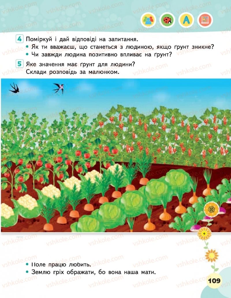 Страница 109 | Підручник Я досліджую світ 1 клас М.С. Вашуленко, В.Г. Бевз, Т.П. Єресько, О.Г. Трофімова 2018 1 частина