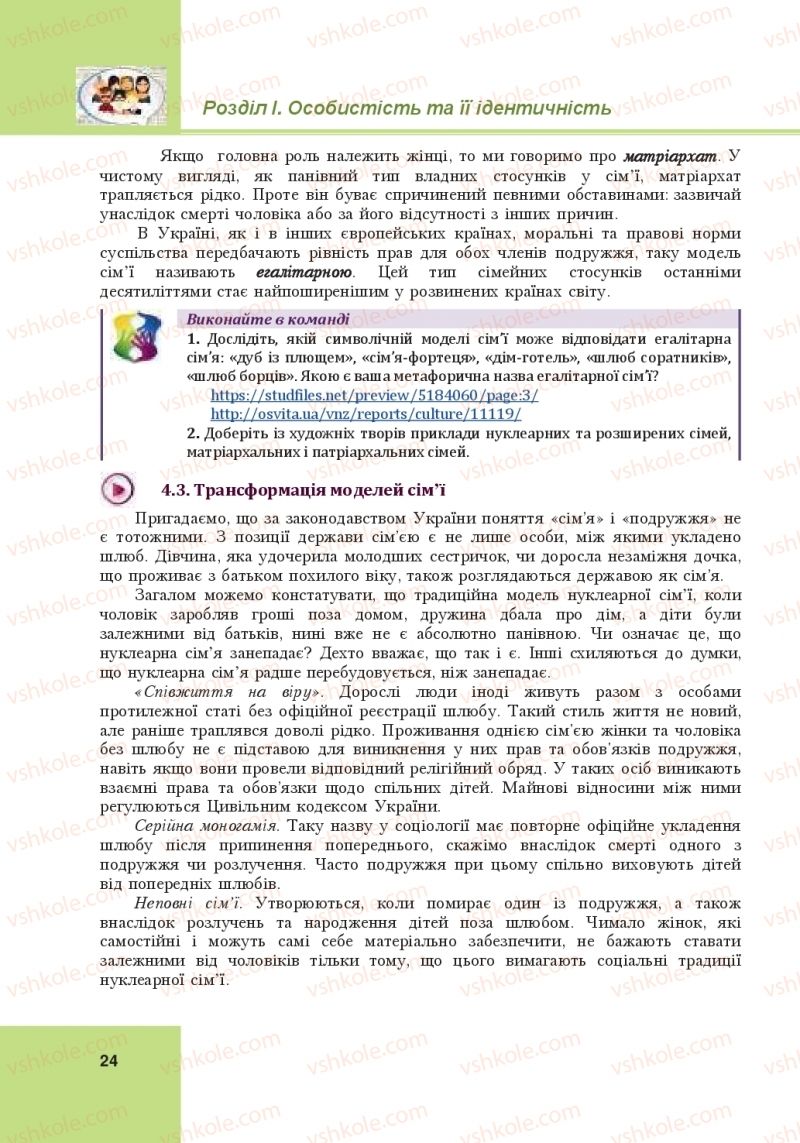 Страница 24 | Підручник Громадянська освіта 10 клас І.Д. Васильків, В.М. Кравчук, О.А. Сливка, І.З. Танчин, Ю.В. Тимошенко, Л.М. Хлипавка 2018 Інтегрований курс