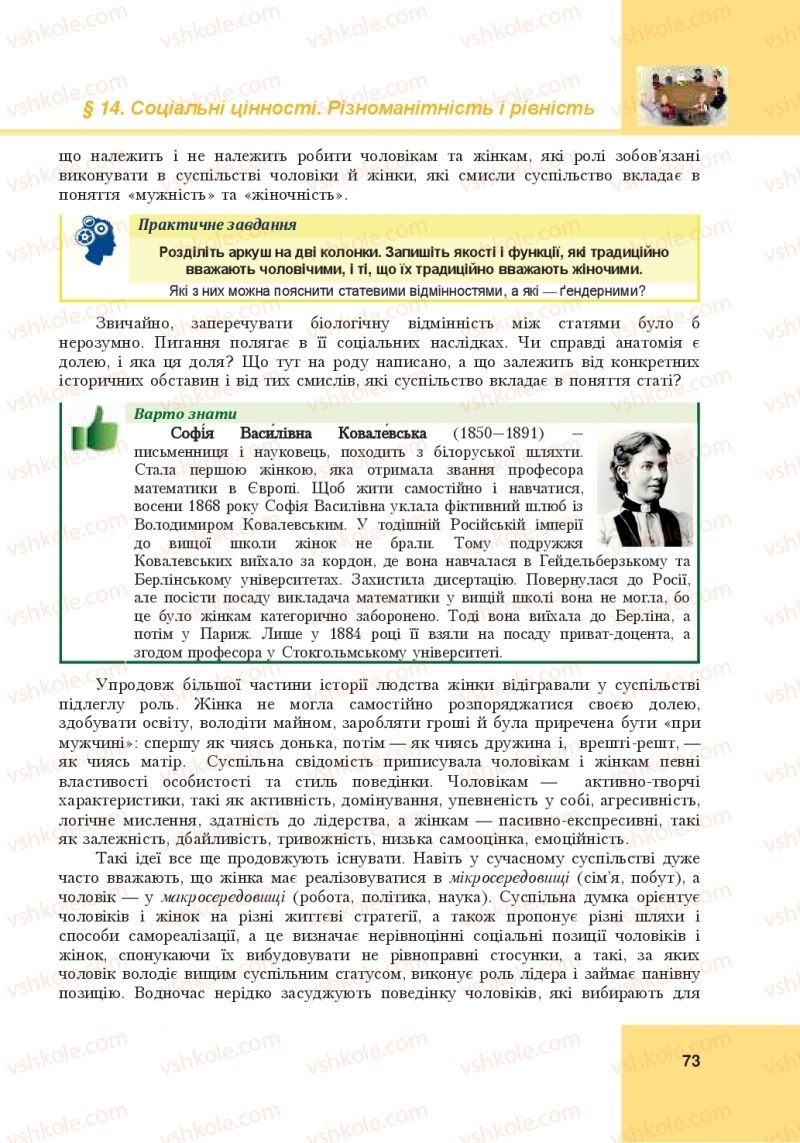 Страница 73 | Підручник Громадянська освіта 10 клас І.Д. Васильків, В.М. Кравчук, О.А. Сливка, І.З. Танчин, Ю.В. Тимошенко, Л.М. Хлипавка 2018 Інтегрований курс