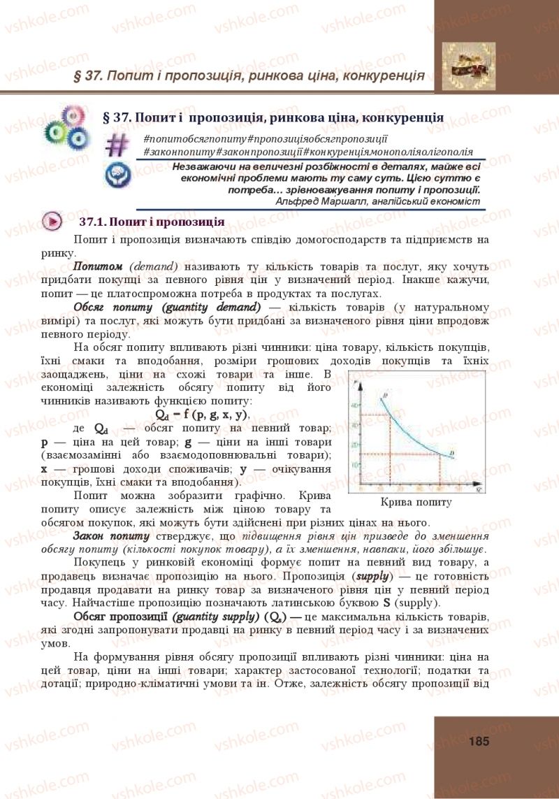 Страница 185 | Підручник Громадянська освіта 10 клас І.Д. Васильків, В.М. Кравчук, О.А. Сливка, І.З. Танчин, Ю.В. Тимошенко, Л.М. Хлипавка 2018 Інтегрований курс