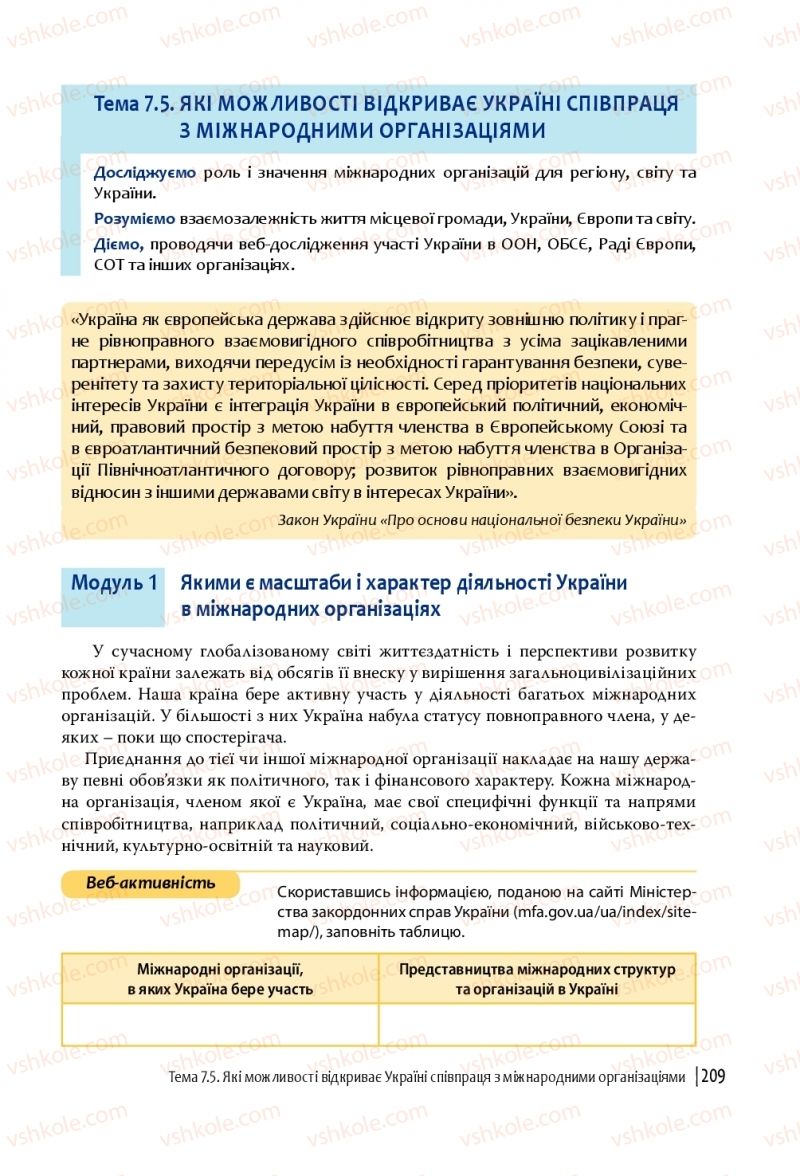 Страница 209 | Підручник Громадянська освіта 10 клас П.В. Вербицька, О.В. Волошенюк, Г.О. Горленко, П.І. Кендзьор, О.Г. Козорог, Н.І. Маркусь, Л.П. Махун, О.Л. Педан-Слєпухіна, С.П. Ратушняк, Е.В. Ситник 2018