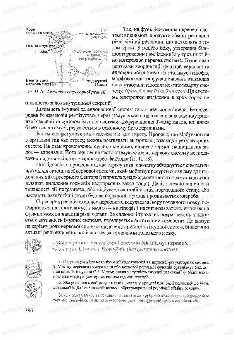 Страница 196 | Підручник Біологія 9 клас А.В. Степанюк, Н.Й. Міщук, Т.В. Гладюк 2009
