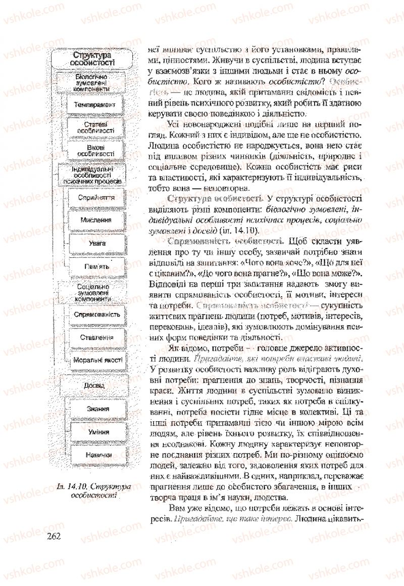Страница 262 | Підручник Біологія 9 клас А.В. Степанюк, Н.Й. Міщук, Т.В. Гладюк 2009