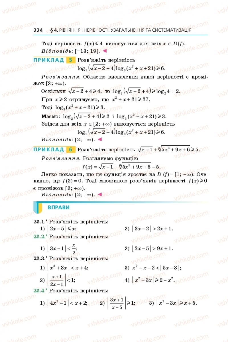Страница 224 | Підручник Алгебра 11 клас А.Г. Мерзляк, Д.А. Номіровський, В.Б. Полонський, М.С. Якір 2019 Профільний рівень