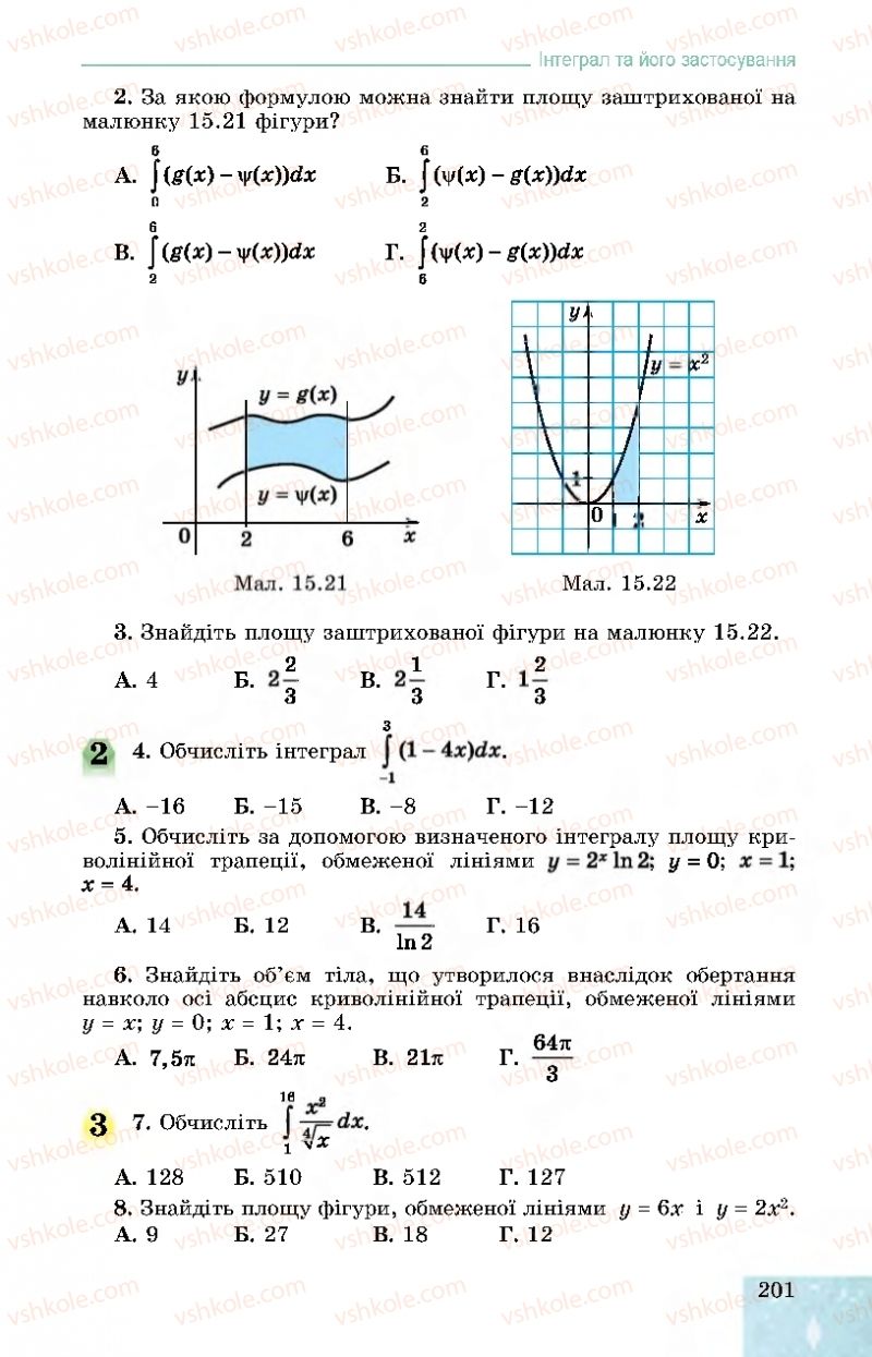 Страница 201 | Підручник Алгебра 11 клас О.С. Істер, О.В. Єргіна 2019 Профільний рівень