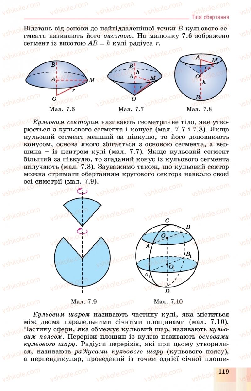 Страница 119 | Підручник Геометрія 11 клас О.С. Істер, О.В. Єргіна 2019 Профільний рівень