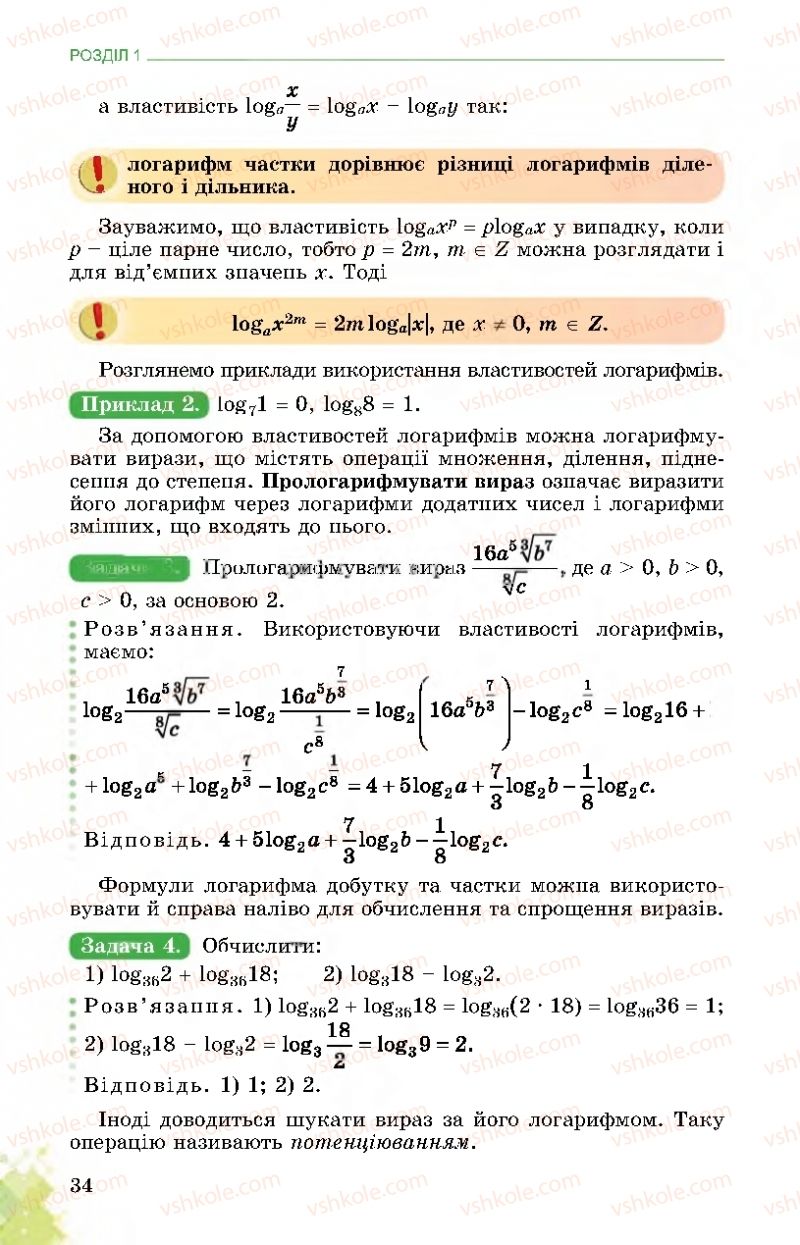 Страница 34 | Підручник Математика 11 клас О.С. Істер 2019