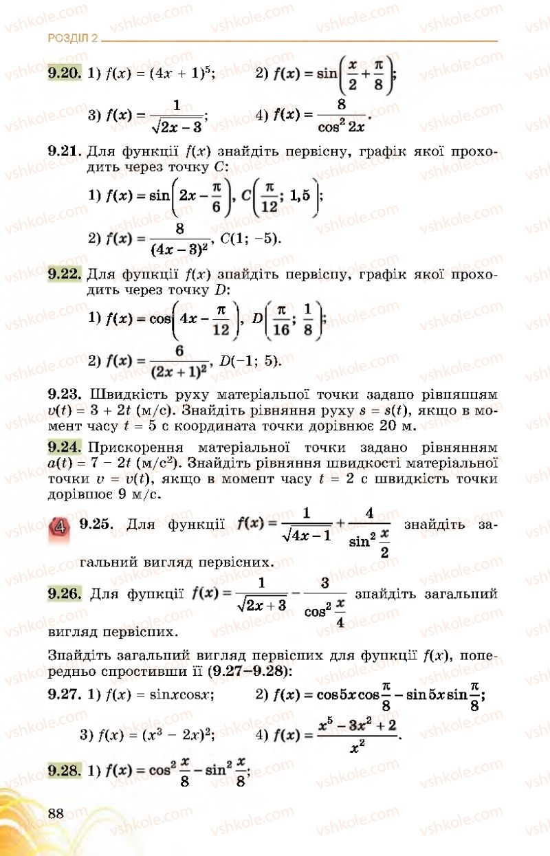 Страница 88 | Підручник Математика 11 клас О.С. Істер 2019